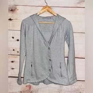 ATHLETA Hooded Button Up Jacket